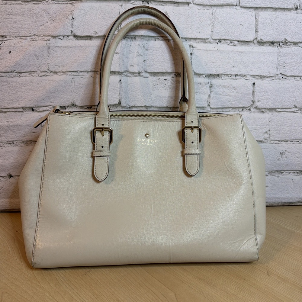 Kate Spade NY Crème Leather Cove Street Province Satchel Bag